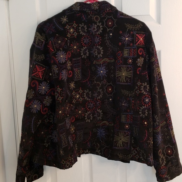 Chico's Black Embroidered Jacket - Picture 4 of 4